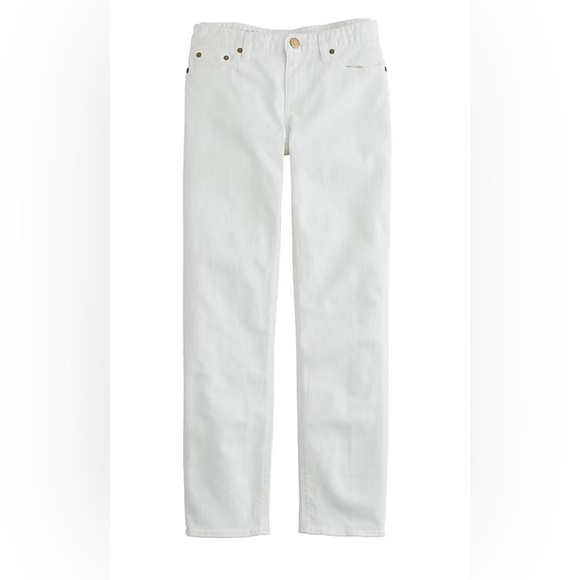 J.Crew White Womens Matchstick Jeans Size 29S Mid-rise Cotton Stretch NWT - Picture 1 of 7
